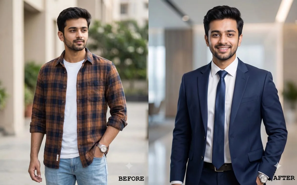 Professional headshot prompts example. Generated using the identity-preserving base AI prompt.